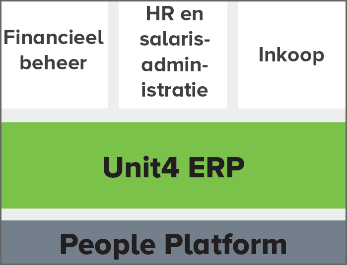 table showing main capabilities of this customer's Unit4 solution