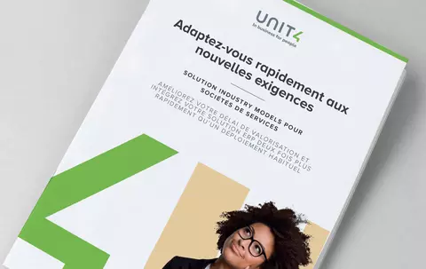 Cliquez ici pour consulter notre livre blanc sur l’approche Industry Model de Unit4 pour les sociétés de services