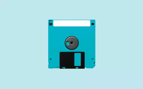 Blauwe floppydisk