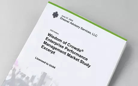 Klik hier om het volledige rapport te downloaden en meer te weten te komen over de resultaten van Unit4 in Dresner's “Wisdom of Crowds” Enterprise Performance Management Market Study.