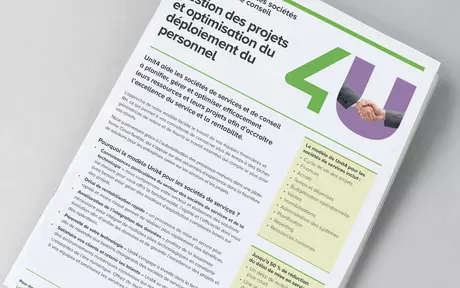 Cliquez ici pour consulter notre fiche d’information sur le modèle industriel de Unit4 dédié aux sociétés de services