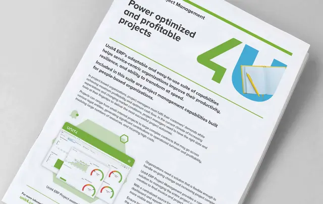 Click here to read our projects flyer about Project Management with Unit4 ERP
