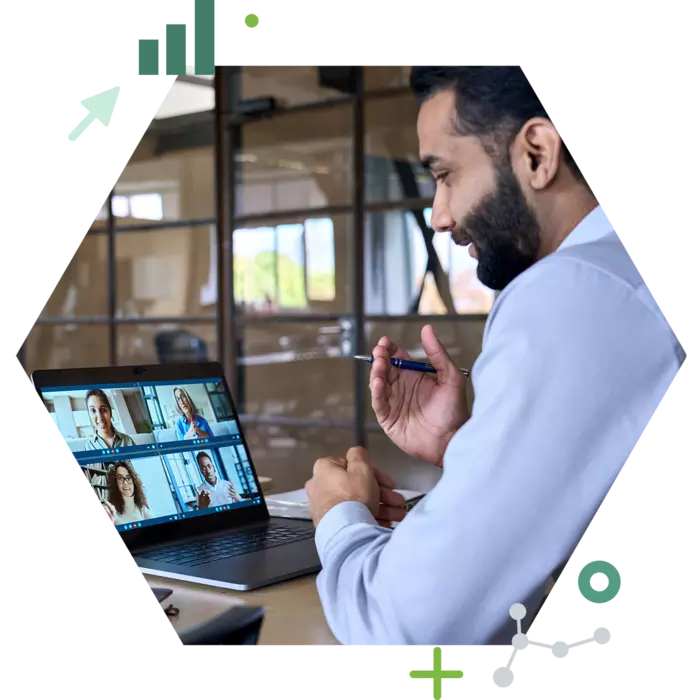 Man looking at computer