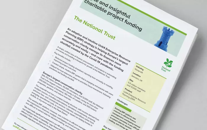 Cover image for National Trust Unit4 customer testimonial