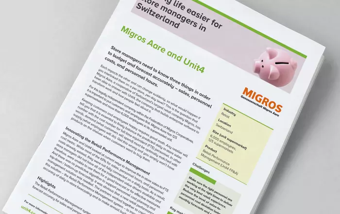 Cover image for Migros Aare Unit4 customer story