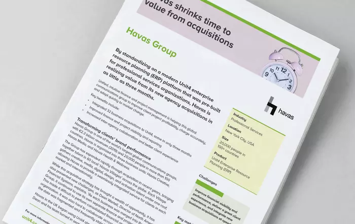 Cover image for Havas Unit4 customer testimonial