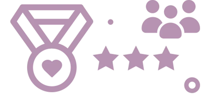 Talentmanagement-Icons – Medaille, Sterne, Menschen