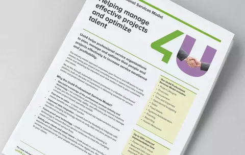 Unit4:n asiantuntijapalveluiden toimialamallin tietosivun kansikuva