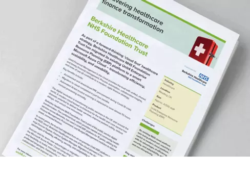 Coverafbeelding voor Unit4-klantverhaal - Berkshire Healthcare NHS Foundation Trust