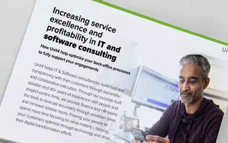 Cover image for eBook: "Increase service excellence and profitability in IT & software consulting" 