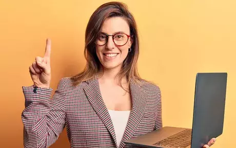 person with laptop