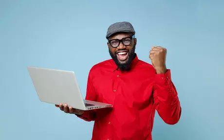 person with laptop