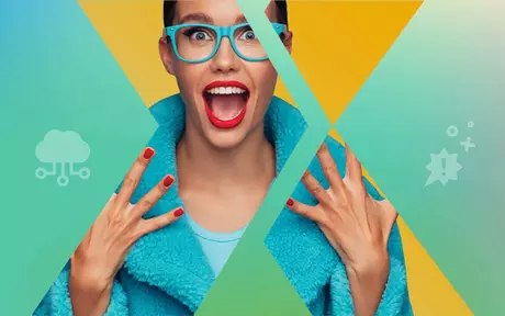 person smiling X4U branding