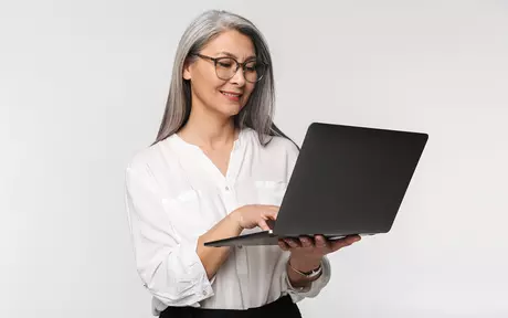 person with laptop