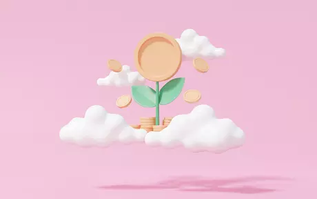 Coins in the clouds