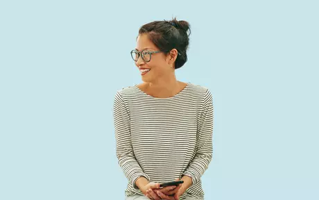 woman smiling