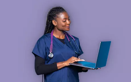 doctor with a laptop