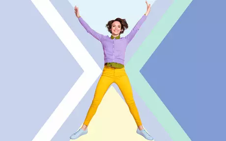 woman jumping