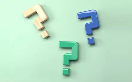 three question marks
