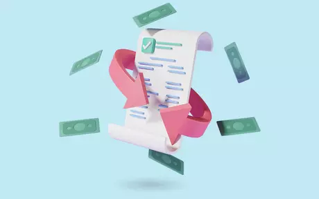 invoicing and money flying