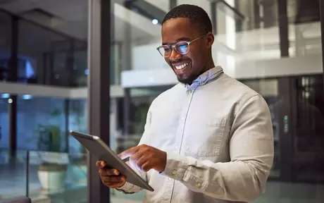 men using a tablet