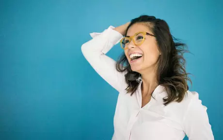 Woman smiling