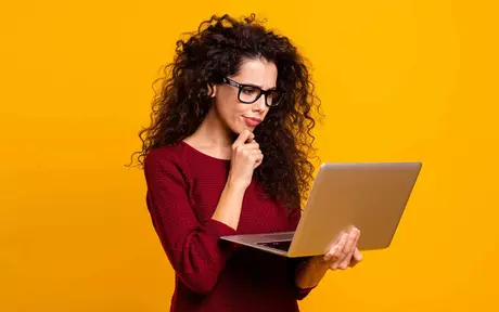 person on laptop