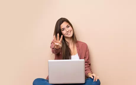 Woman with laptop