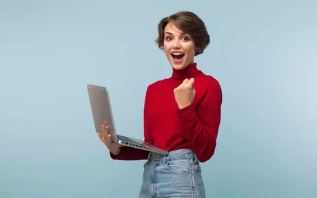 Woman with laptop