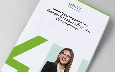 Titelbild für das Whitepaper „SaaS beschleunigt die digitale Transformation von Unternehmen“