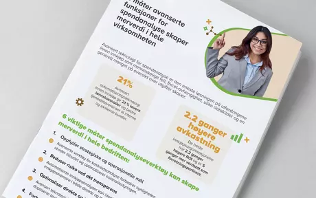 Forsidebilde for infografikken «Seks måter avansert forbruksanalyse kan tilføre verdi i hele bedriften på»
