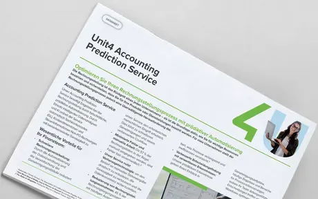 Klicken Sie hier und laden Sie unser Factsheet zu „Unit4 Accounting Prediction Service“ herunter