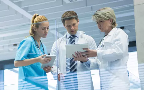 Group of doctors and medical staff